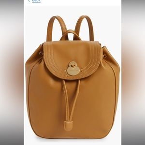 Longchamp Cavalcade Leather Backpack (natural color)